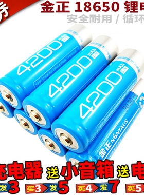 金正4200mAh毫安充电18650锂电池适用唱戏机看戏机扩音器插卡音箱