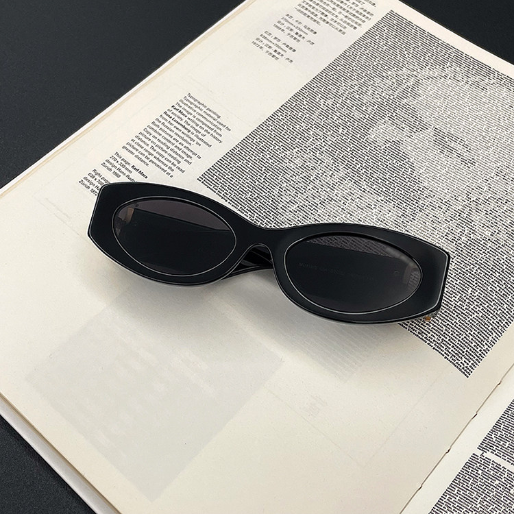 欧美网红同款长椭圆形时尚板材墨镜复古小猫眼太阳眼镜个性潮 - 琢磨CHEUKMOK出品