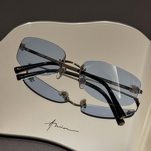 JENNIE同款无框复古时髦方形墨镜