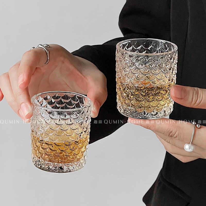 趣皿欧式威士忌酒杯高级感白兰地杯高端创意洋酒杯简约玻璃酒杯子