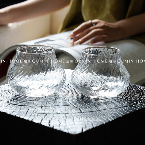 趣皿设计感玻璃杯家用微醺鸡尾酒杯威士忌杯果汁冷饮杯甜酒调酒杯