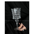 欧式 高脚杯小众ins甜酒杯葡萄酒杯红酒杯高颜值香槟杯浮雕玻璃杯