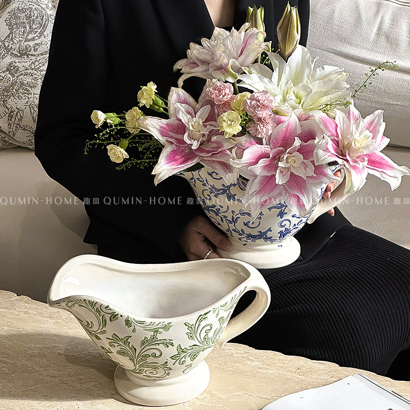 插花花壺高檔干花復古