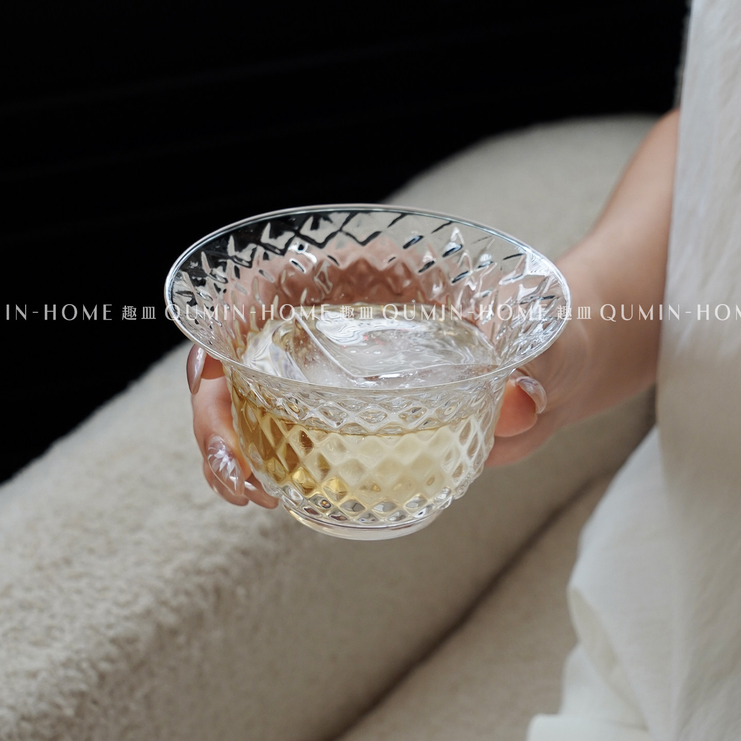 趣皿国风功夫茶杯玻璃杯家用冷泡品茗茶饮杯鸡尾酒杯拿铁冰美式杯,餐饮具,鸡尾酒杯,淘宝优惠券,粉丝福利购,淘宝优惠卷