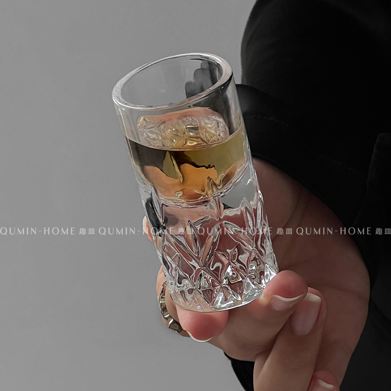 家用菱形ins风玻璃杯白酒杯