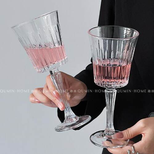 ins风玻璃高脚杯高颜值洋酒杯