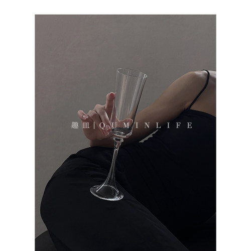 香槟杯甜酒杯家用玻璃调酒杯