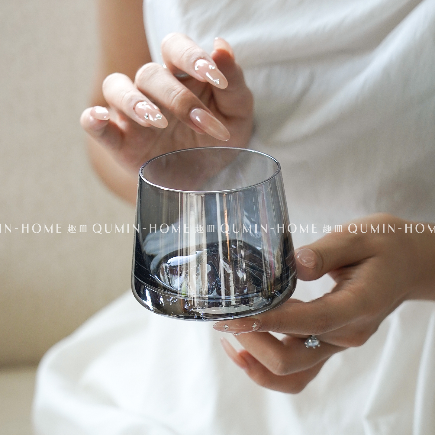 趣皿富士山杯日式ins观山杯家用茶杯微醺威士忌酒杯洋酒杯饮品杯