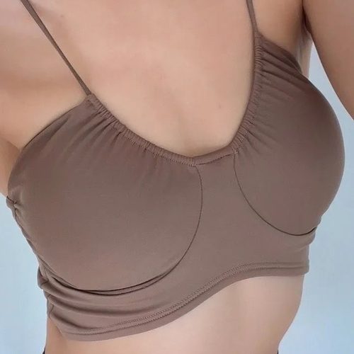 欧美细肩带交叉美背瑜伽背心