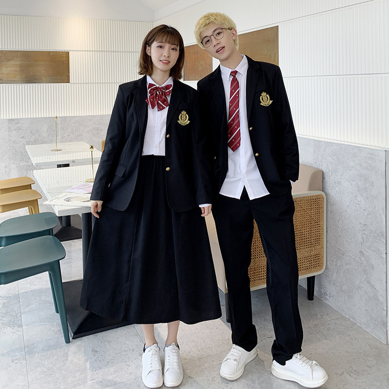 班服学院风初高中学生大合唱演出服女长裙比赛日系表演服秋季套装