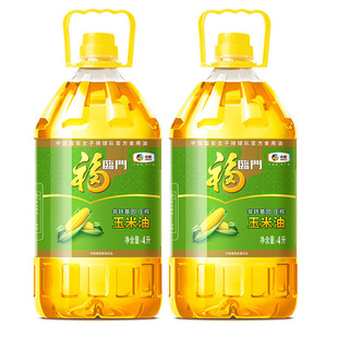 福临门玉米油4L 2桶非转基因压榨食用油中粮出品