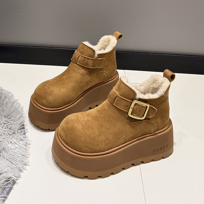 增高厚底女鞋雪地靴女加绒