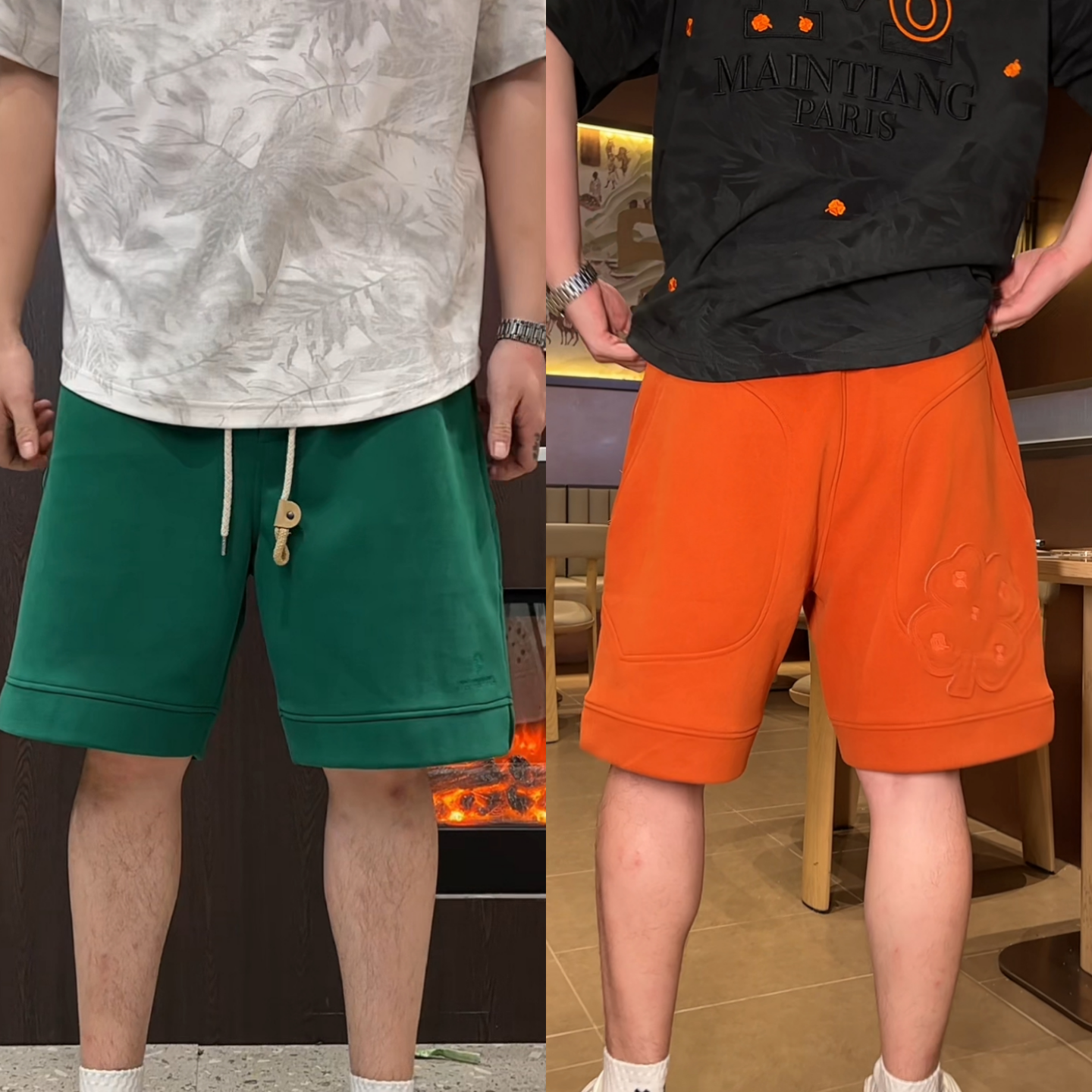 美式潮牌重工刺绣休闲短裤夏季新款男士时尚百搭痞帅高街风五分裤
