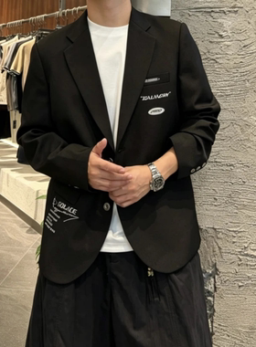 秋季小众设计师男士时尚西装外套
