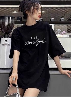 FOG ANGFG AIR联名短袖男女美式高街宽松ESSENTIALS半袖情侣T恤潮