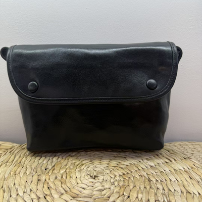 植鞣皮牛皮真皮男士包手拿包纯色简约手机杂物包复古风公文包中性