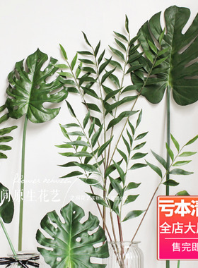 仿真手感摄影道具样板房龟背叶