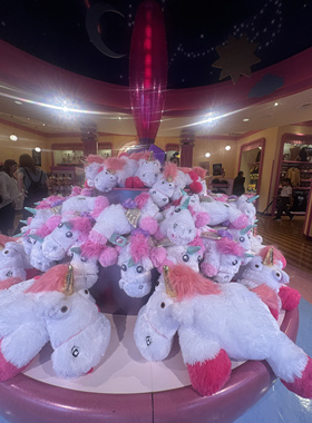 日本本土USJ环球影城独角兽fluffy玩偶发箍书包保温杯钥匙扣挎包