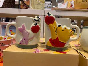 包直邮日本本土迪士尼95周年Winnie小熊维尼噗噗水杯套装