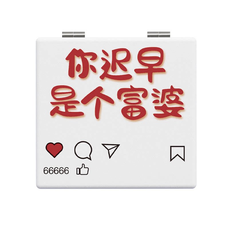 便携女生镜子凯蒂猫草莓熊户外