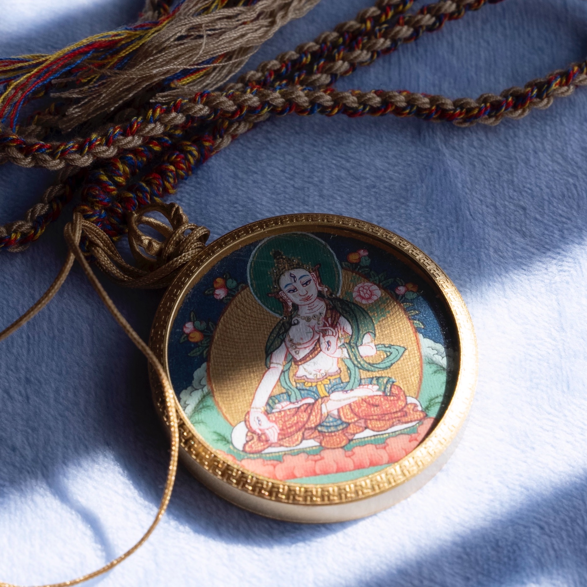 喜玛岚纯手绘唐卡西藏非遗白度母