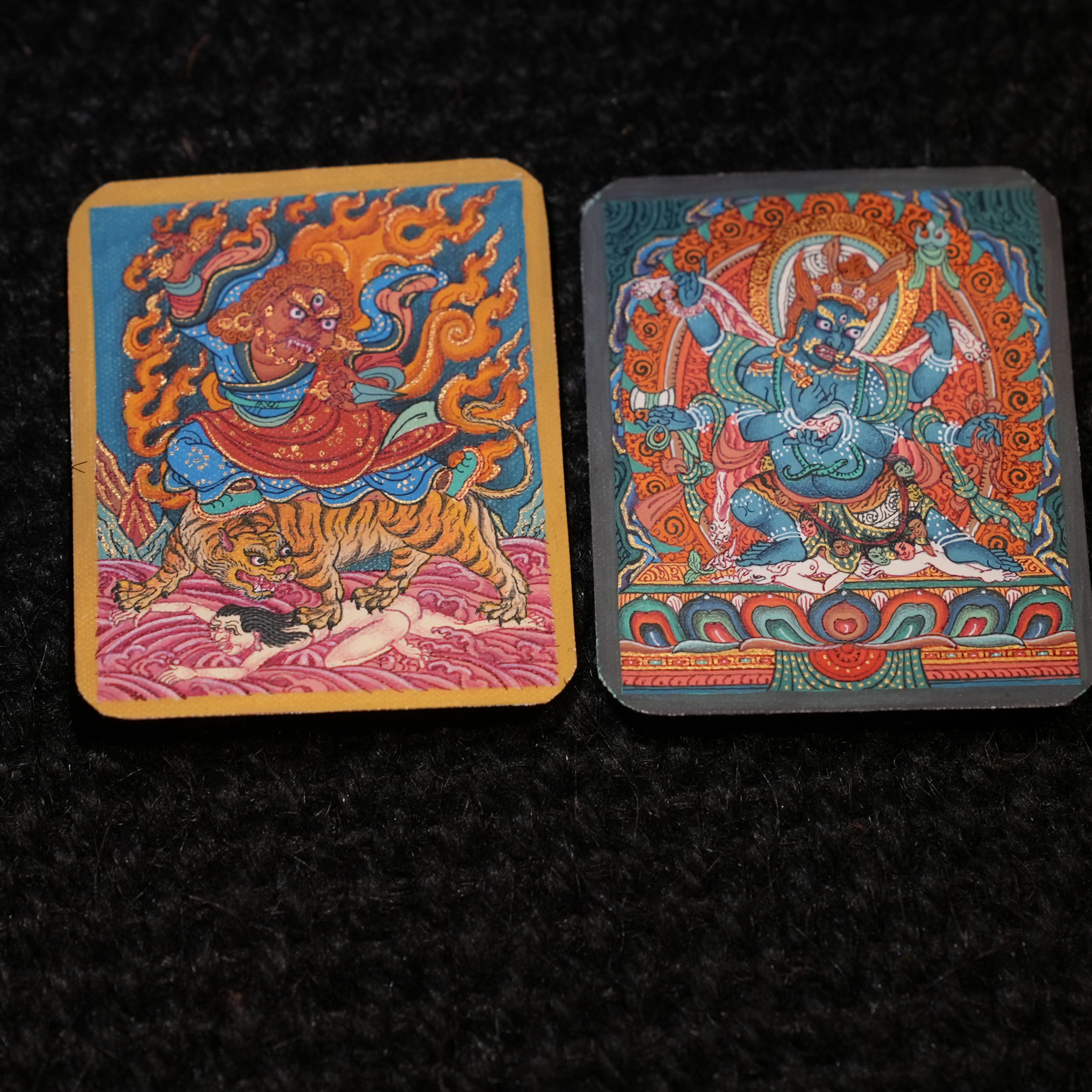 喜玛岚纯手绘唐卡可定制藏族唐卡佛像卡片彩印工艺品收藏装饰