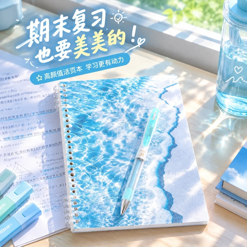 高颜值文具学生笔记本斑马中性笔