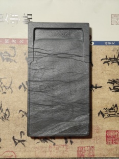 8寸方砚文房文玩书法毛笔研磨收藏 眉纹 正宗歙砚老坑 眉子中坑