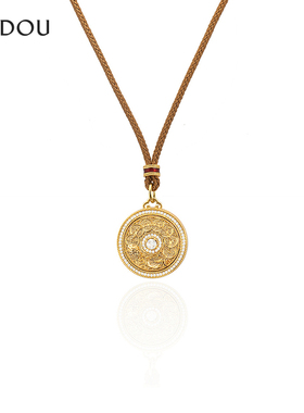 AJIDOU阿吉豆项链女款金色设计感锁骨链长颈链