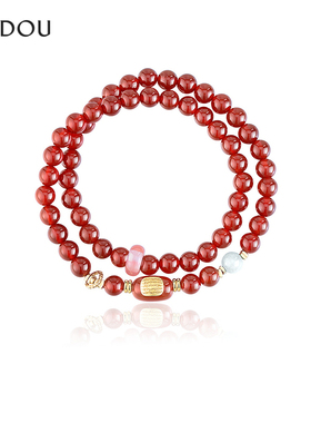 AJIDOU阿吉豆手链女款气质玛瑙时尚手串饰品