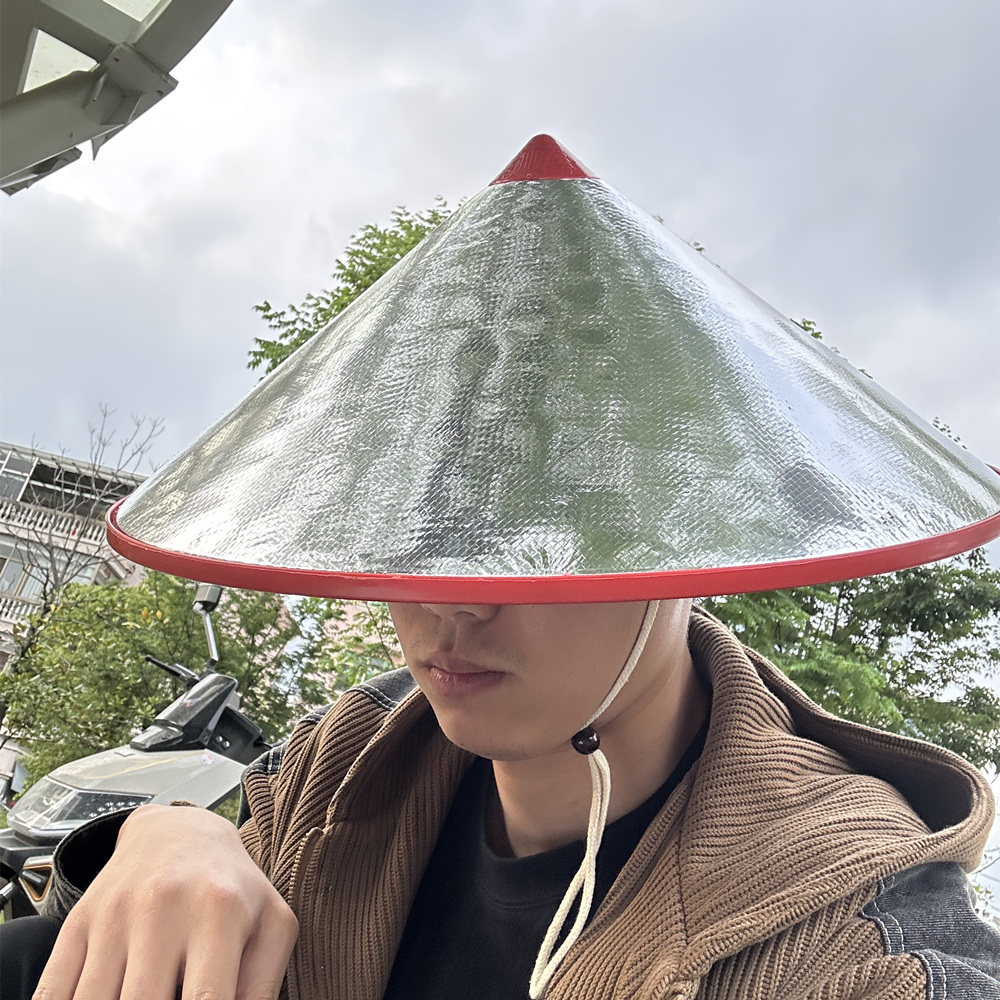 竹编斗笠帽户外防晒防雨隔热