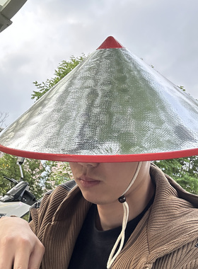 竹编斗笠帽户外防晒防雨隔热