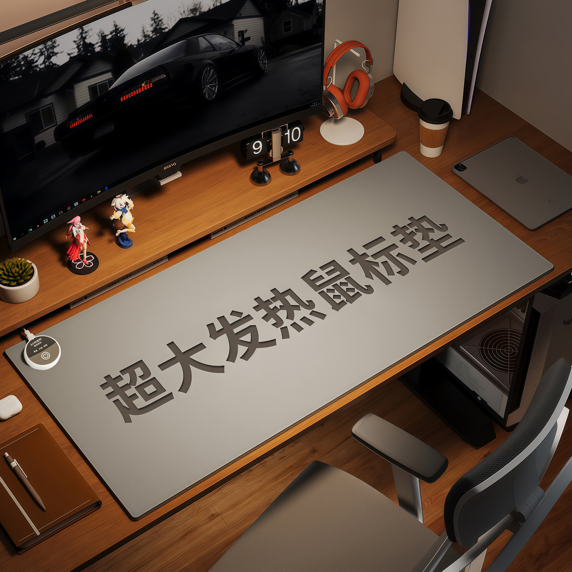 超大暖桌办公电脑加热鼠标防水垫
