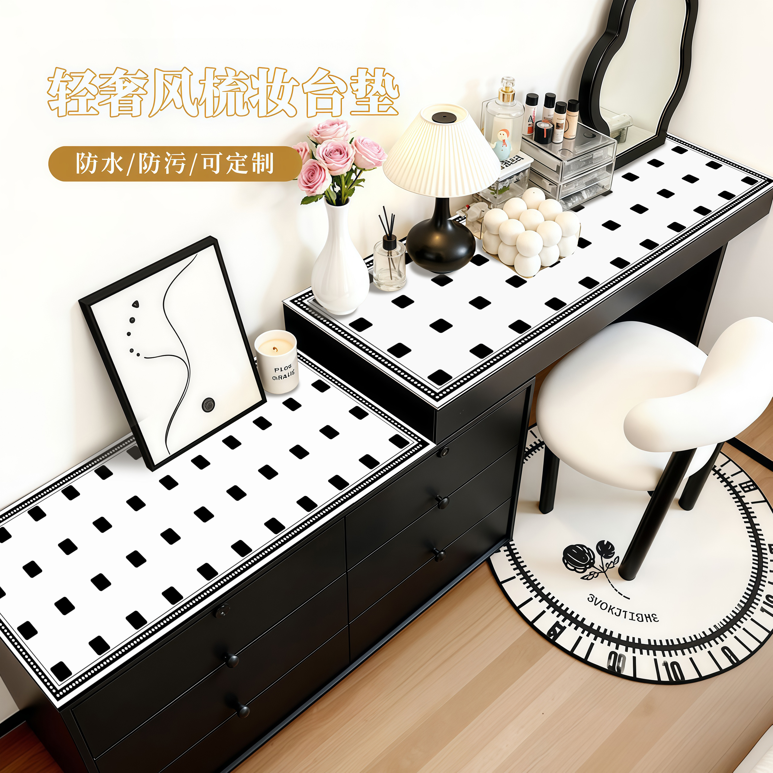 餐边柜电视柜轻奢高级感防水免洗