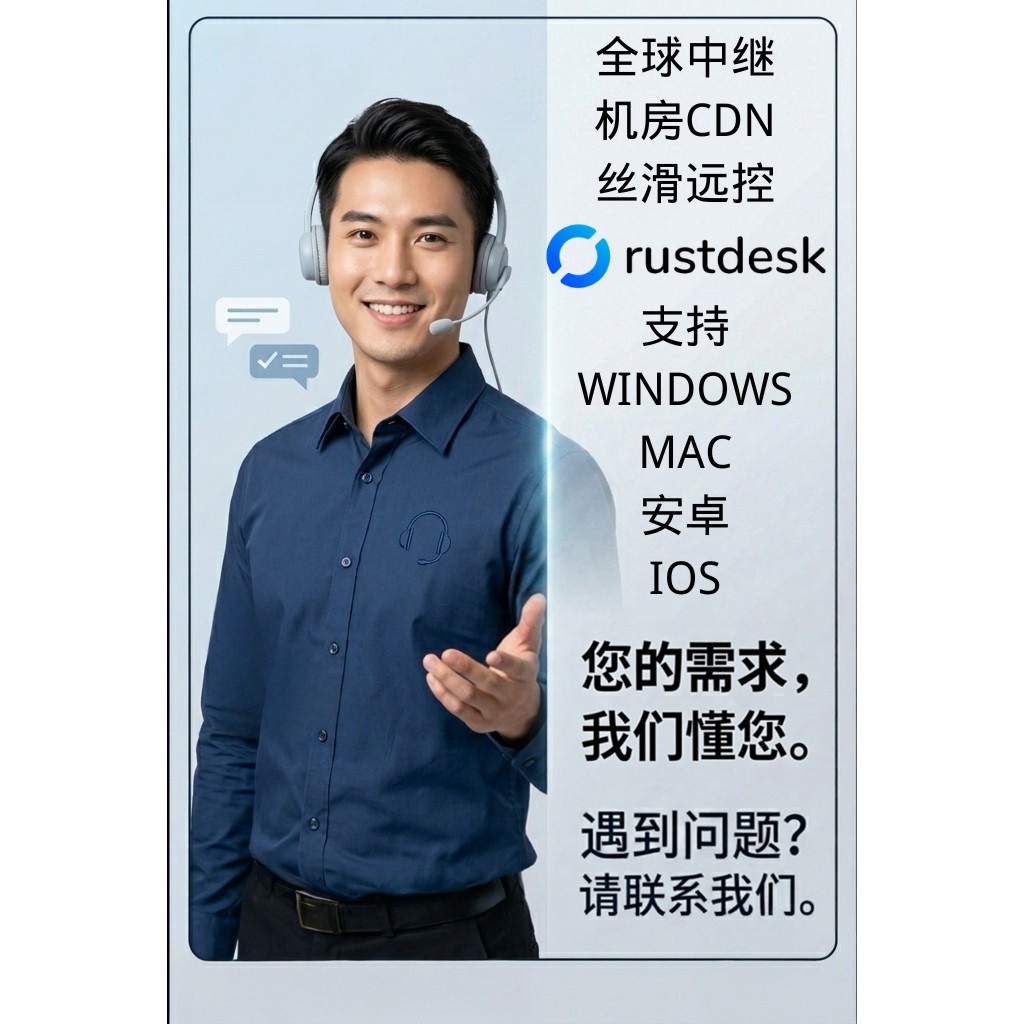 远程控制手机软件Rustdesk电脑手机远程控制软件带ID中继服务监管