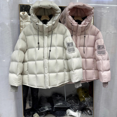 日本offcat云朵泡芙羽绒服女2025新款宽松连帽加厚90白鸭绒外套