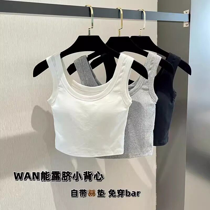 日本offcat GP运动背心吊带夏带胸垫短款内搭性感无袖美背上衣ins
