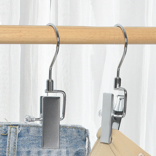 金属单夹挂钩多功能万能防风夹子衣架收纳整理帽子衣带挂钩裤夹子