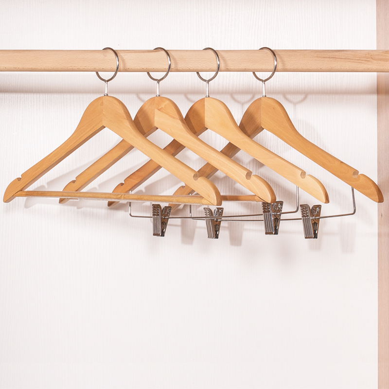 全封闭宾馆防风木质衣架