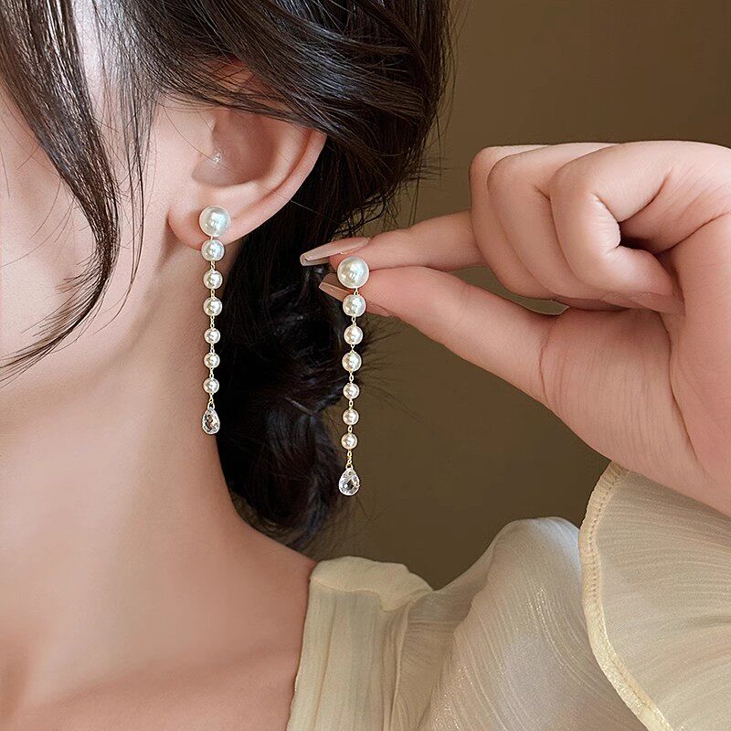 显脸小耳环925银针珍珠高级感