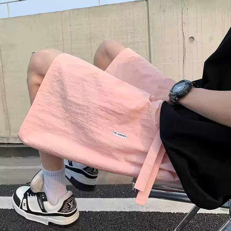 薄款休闲短裤男士夏季外穿2024新款中裤男款夏天冰丝运动五分裤子