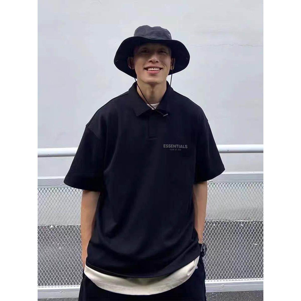 痞帅翻领t恤设计感cleanfit短袖男polo衫夏季半袖