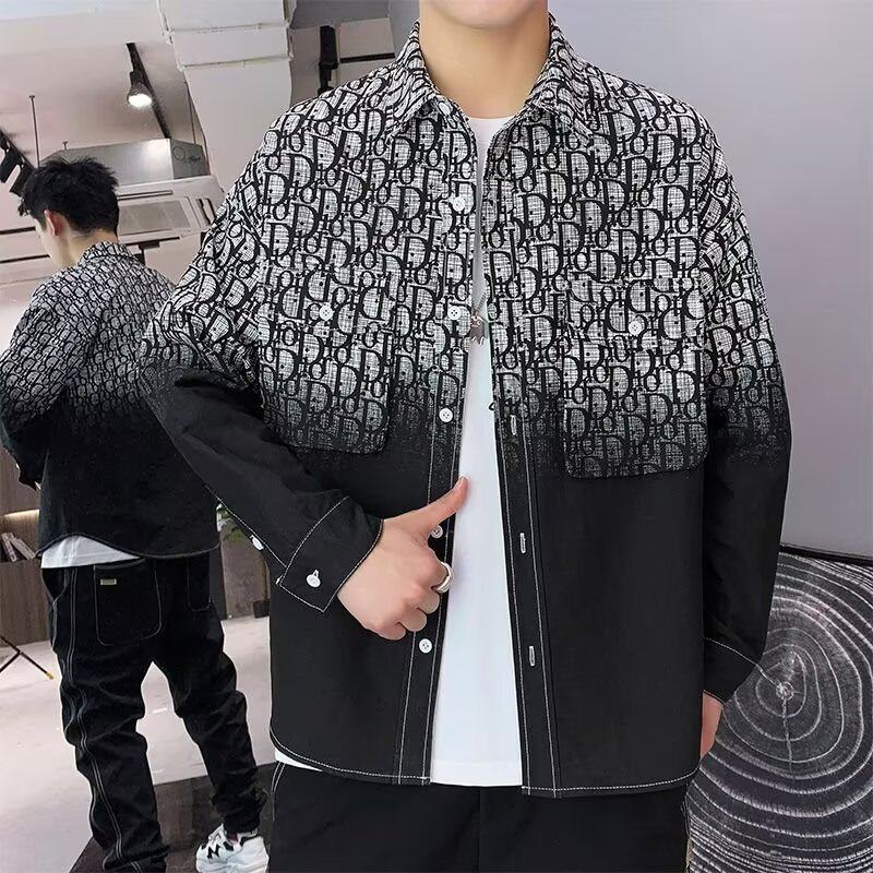 乱潮2025春秋新款男装潮牌设计感衬衣高级感时尚宽松气质个性上衣