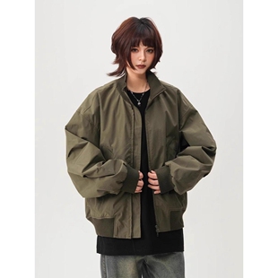 美式cleanfit短款工装夹克男秋季廓形冲锋衣高级感棒球服外套