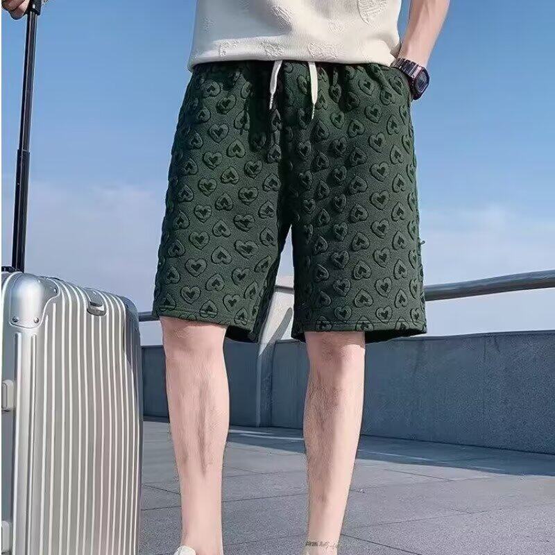 绿色爱心短裤男士夏季装