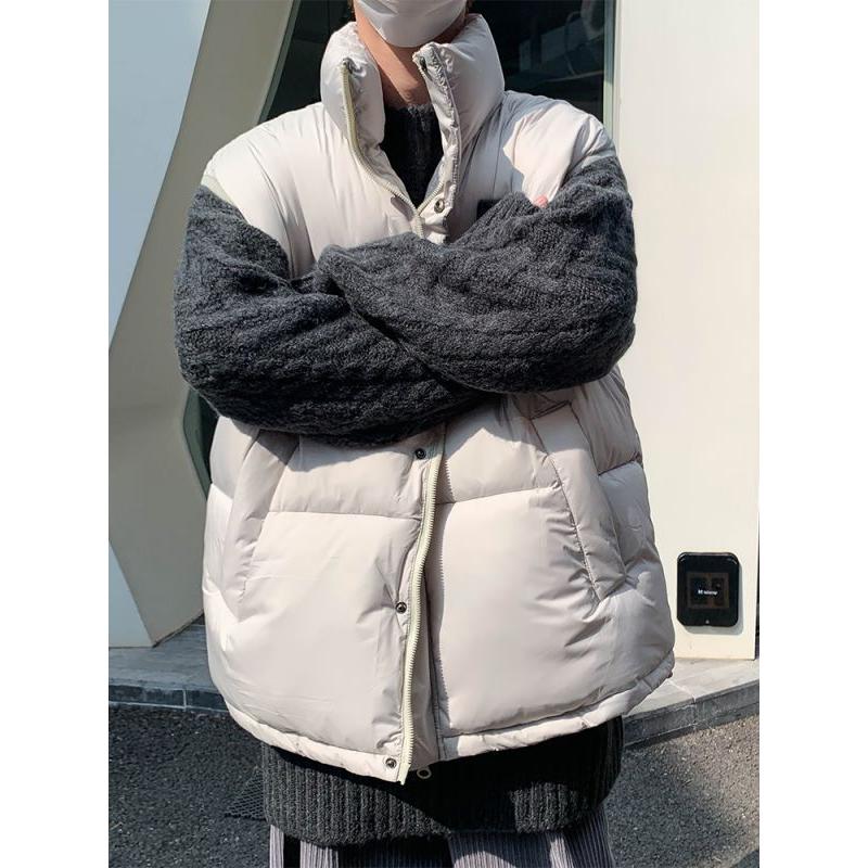 冬季棉马甲男加厚保暖棉服外套复古韩版潮流宽松情侣棉袄