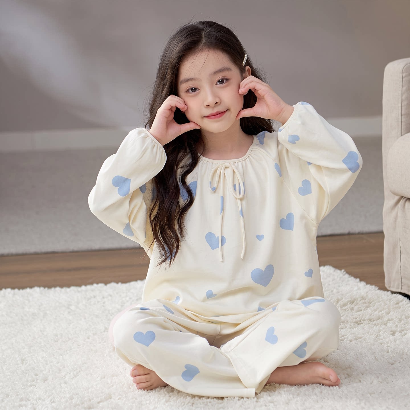 2026新款儿童睡衣女童春秋季纯棉长袖夏款套装女孩公主亲子家居服