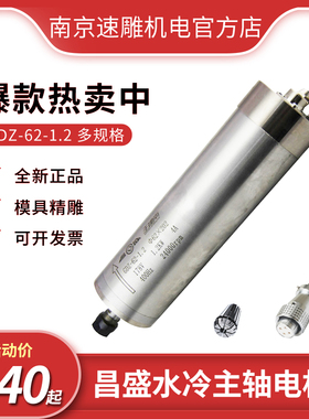 62直径昌盛主轴电机36000/60000转高速精雕模具电主轴GDZ-62-1.2