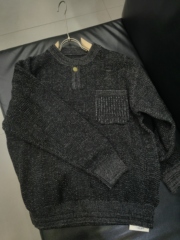 2025冬季新款灰色圆领套头针织衫上衣男款纯色百搭潮牌休闲男毛衣