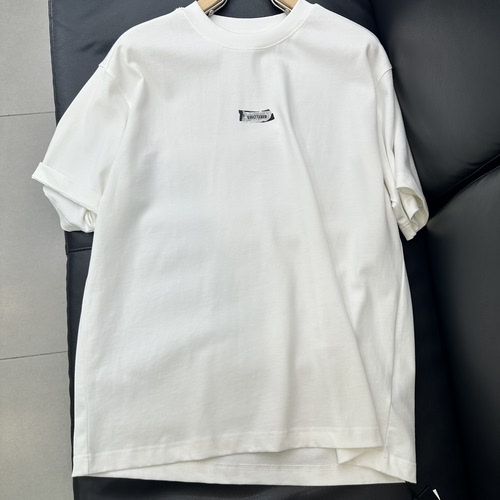 2026夏季高级感白色T恤   后背抽绳设计 宽松显瘦纯棉百搭短袖